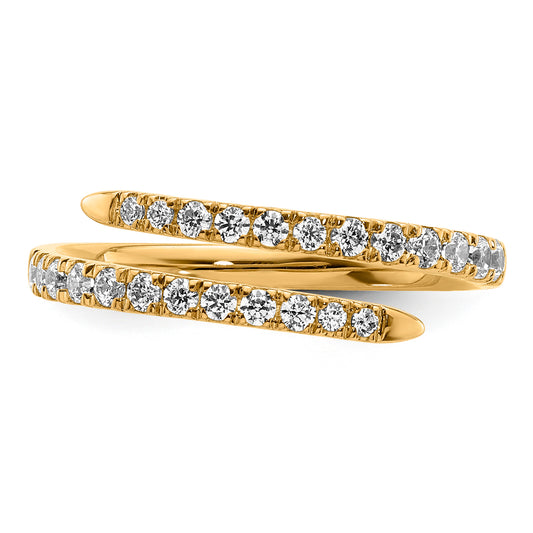 Lab Diamond Spiral Ring - Yellow Gold