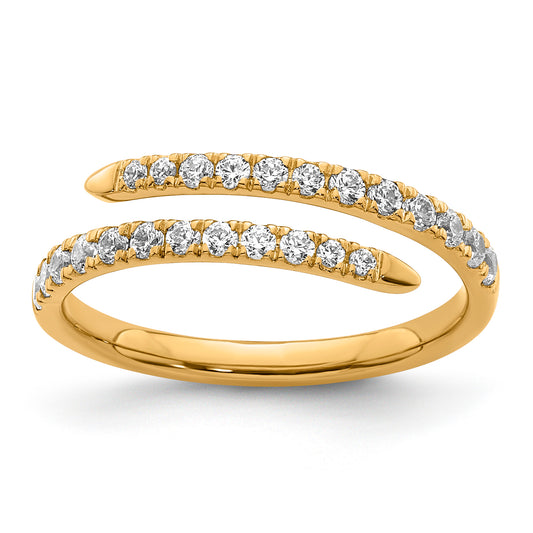 Lab Diamond Spiral Ring - Yellow Gold