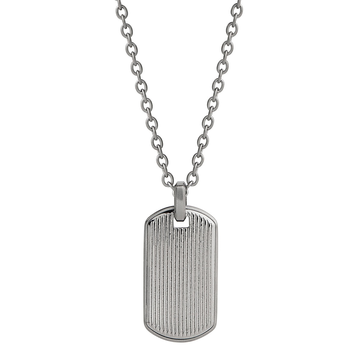 Rocca Men's Stainless Steel Dog Tag Pendant