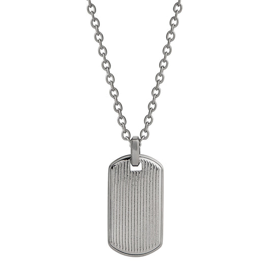 Rocca Men's Stainless Steel Dog Tag Pendant