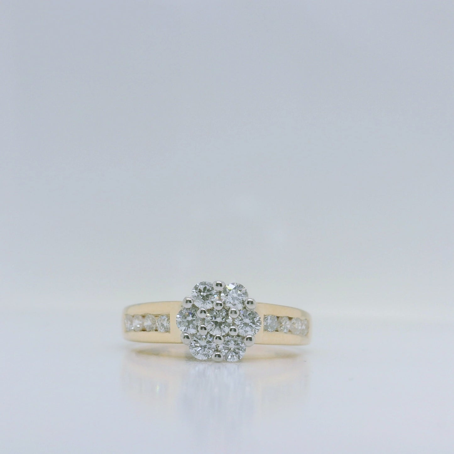 Natural Diamond Cluster Ring