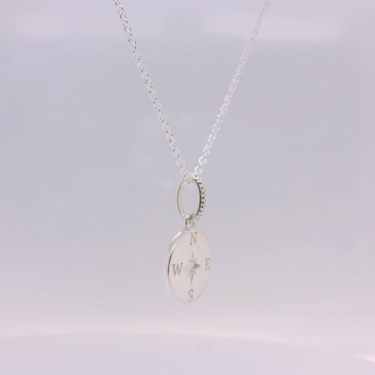 Silver Compass Pendant