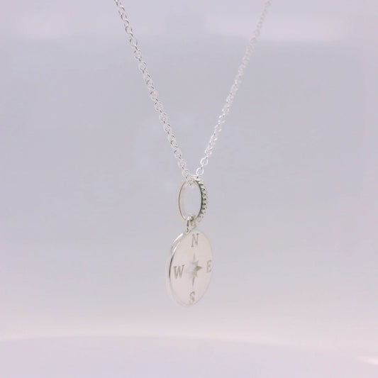 Silver Compass Pendant