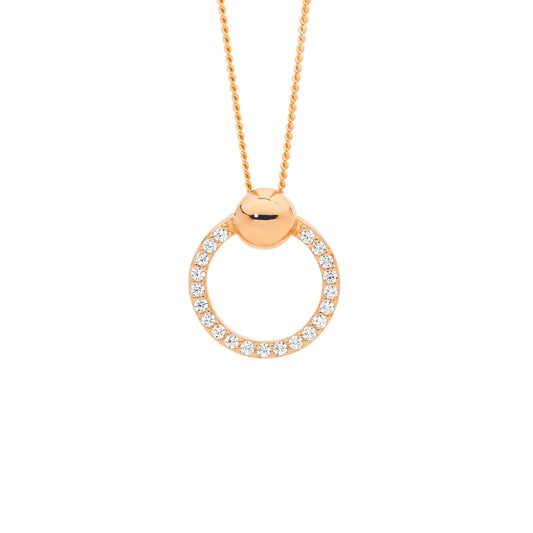 Rose Open Circle Necklace