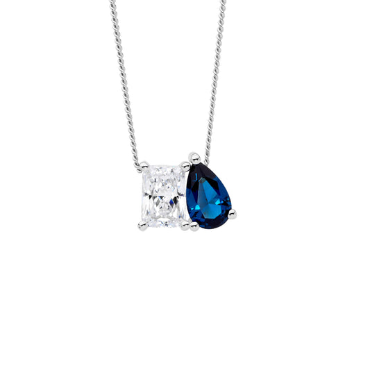 Pear & Emerald Cut Necklace