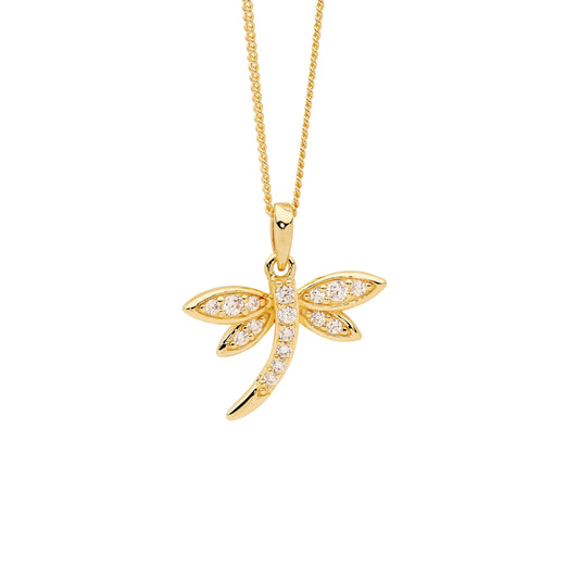Yellow Dragonfly Necklace