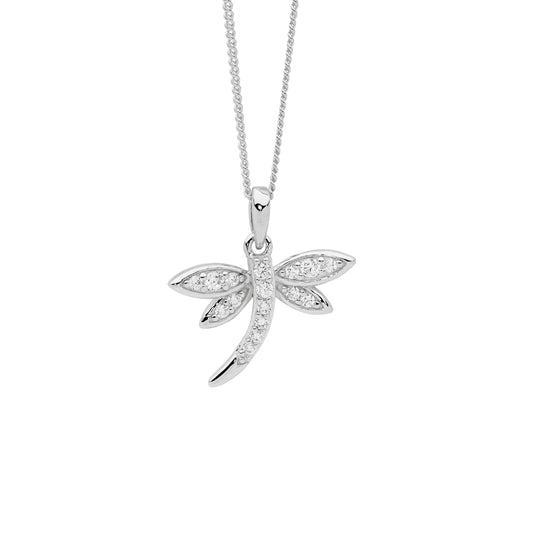Silver Dragonfly Necklace