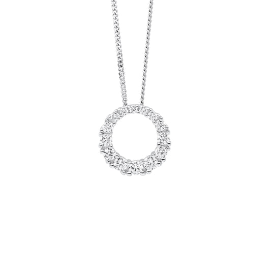 Open Circle Graduated Necklace