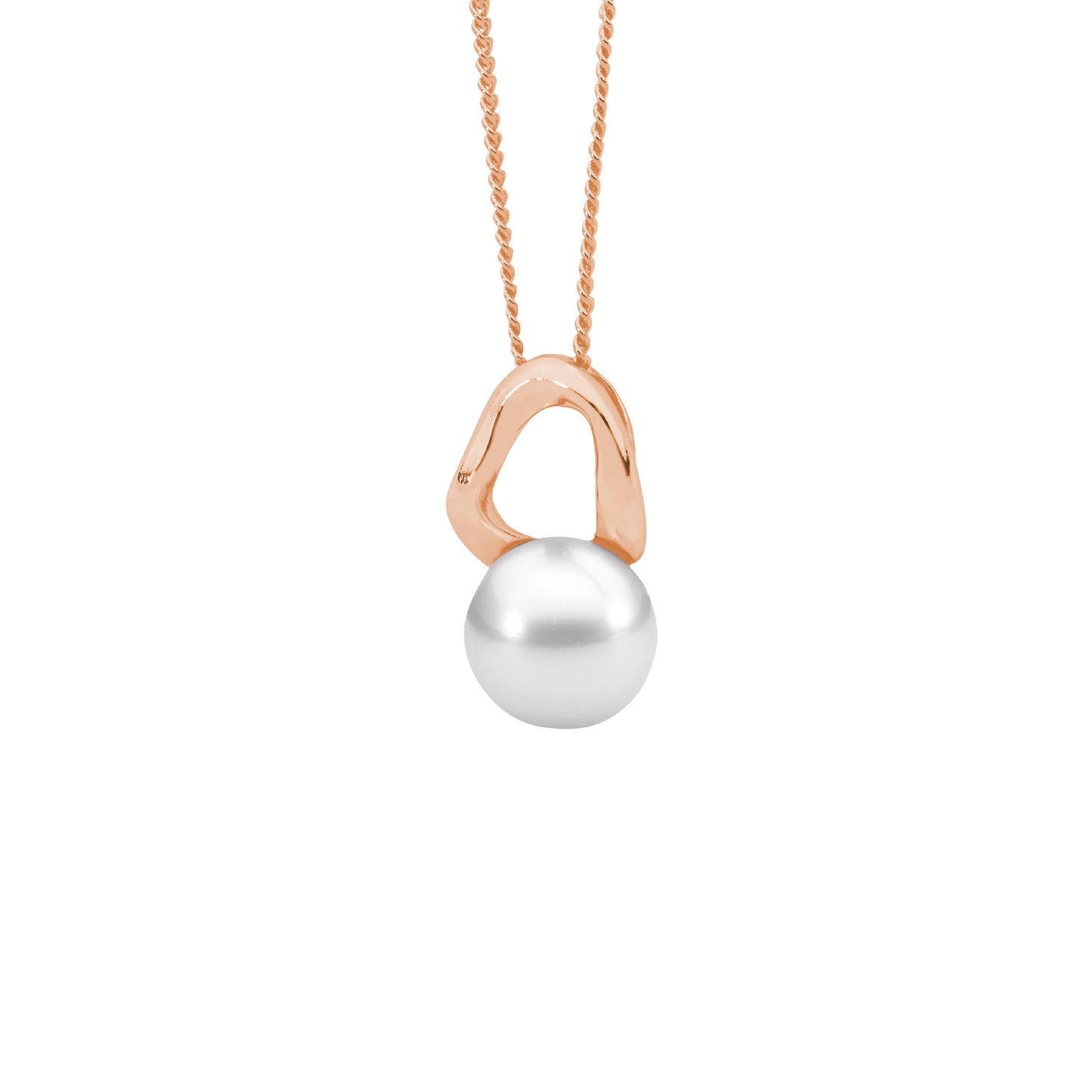 Rose Open Wave Pearl Necklace