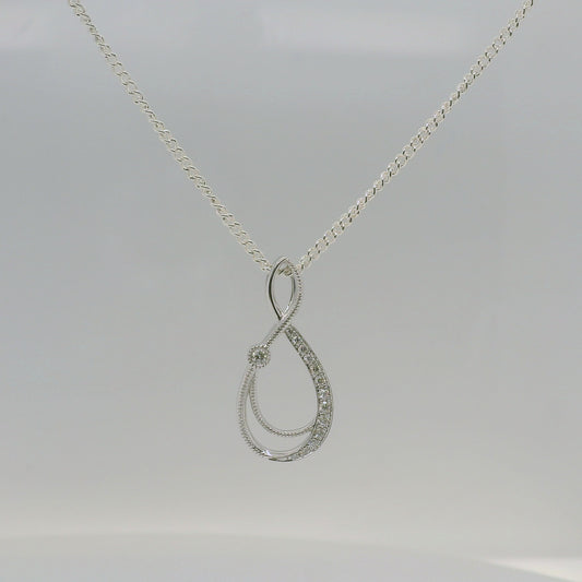Diamond Set Figure 8 Pendant