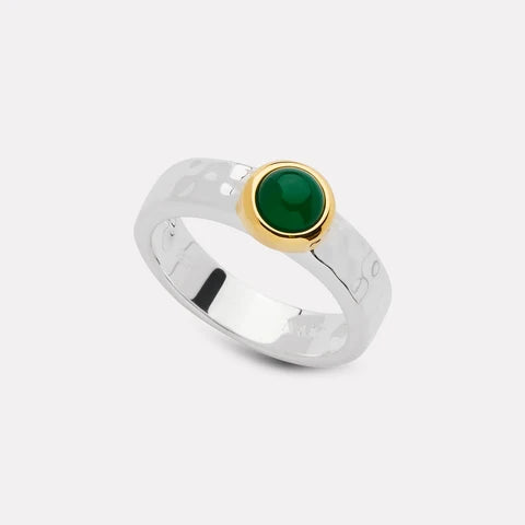 Solace Two-Tone Green Onyx Ring