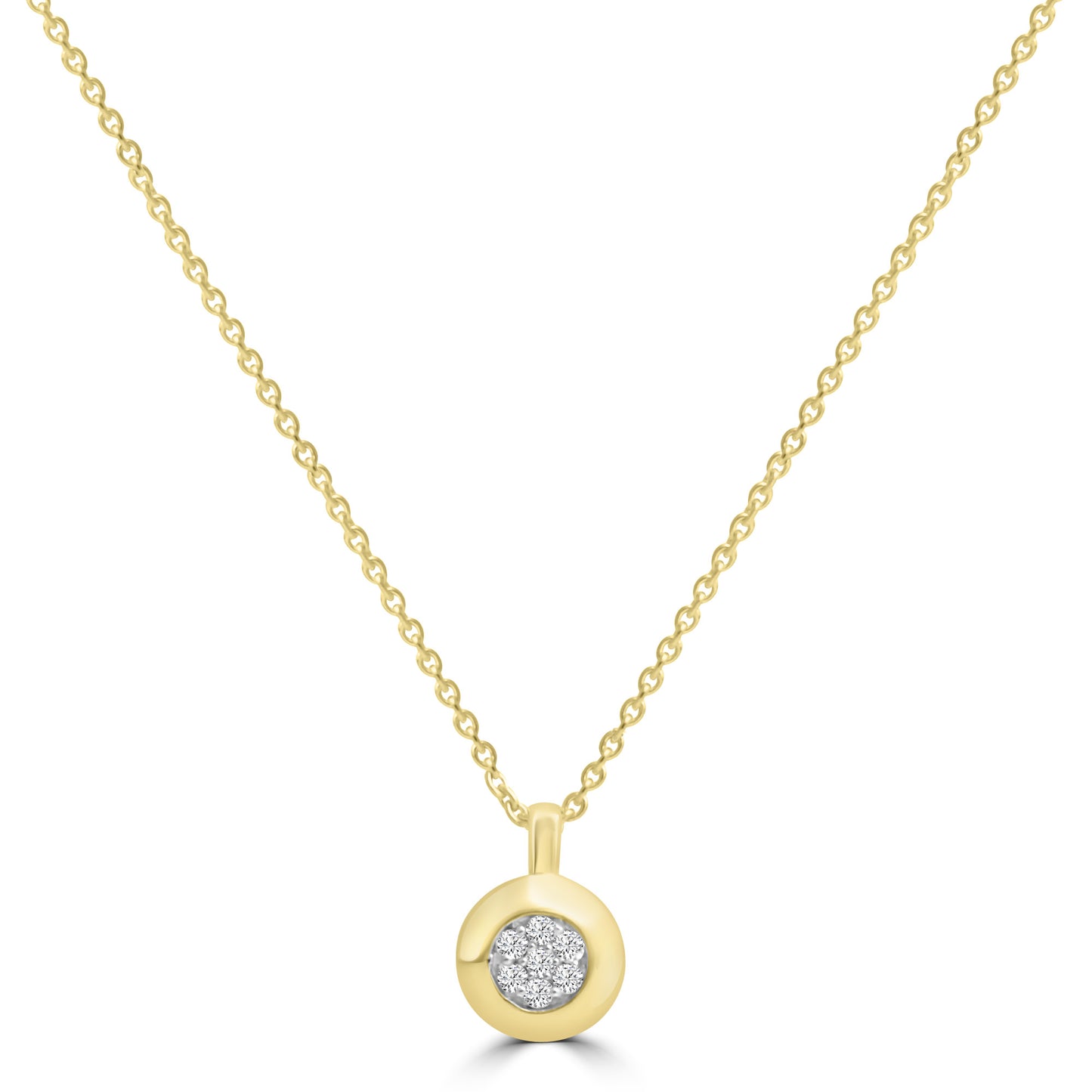 Lab Diamond Cluster Necklace