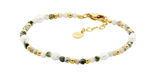 Agate & Pearl Bracelet