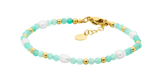 Amazonite & Pearl Bracelet