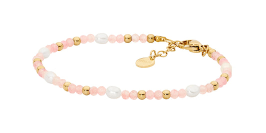 Rose Quartz & Pearl Bracelet