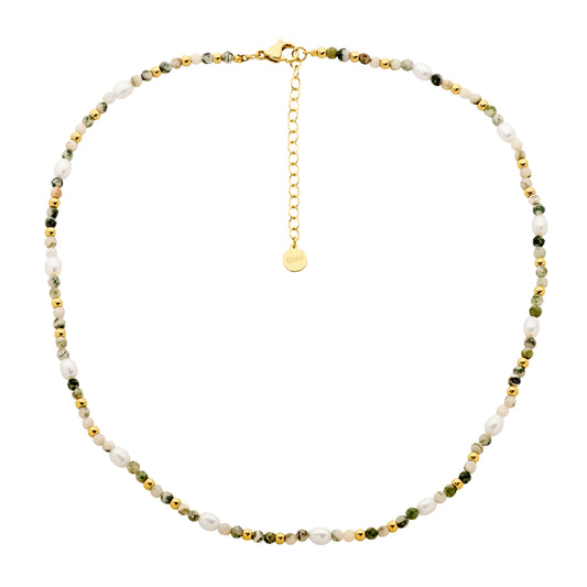 Agate & Pearl Necklace