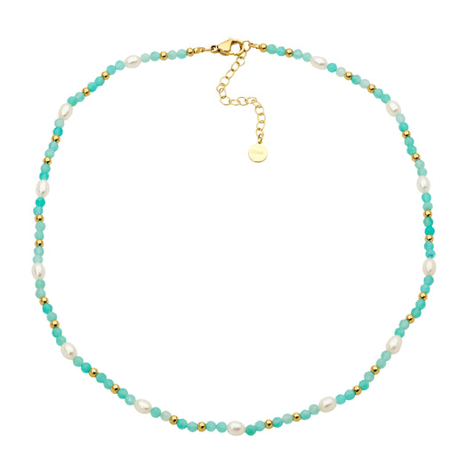 Amazonite & Pearl Necklace