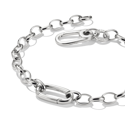 Charm Bracelet with Connect Link Silver