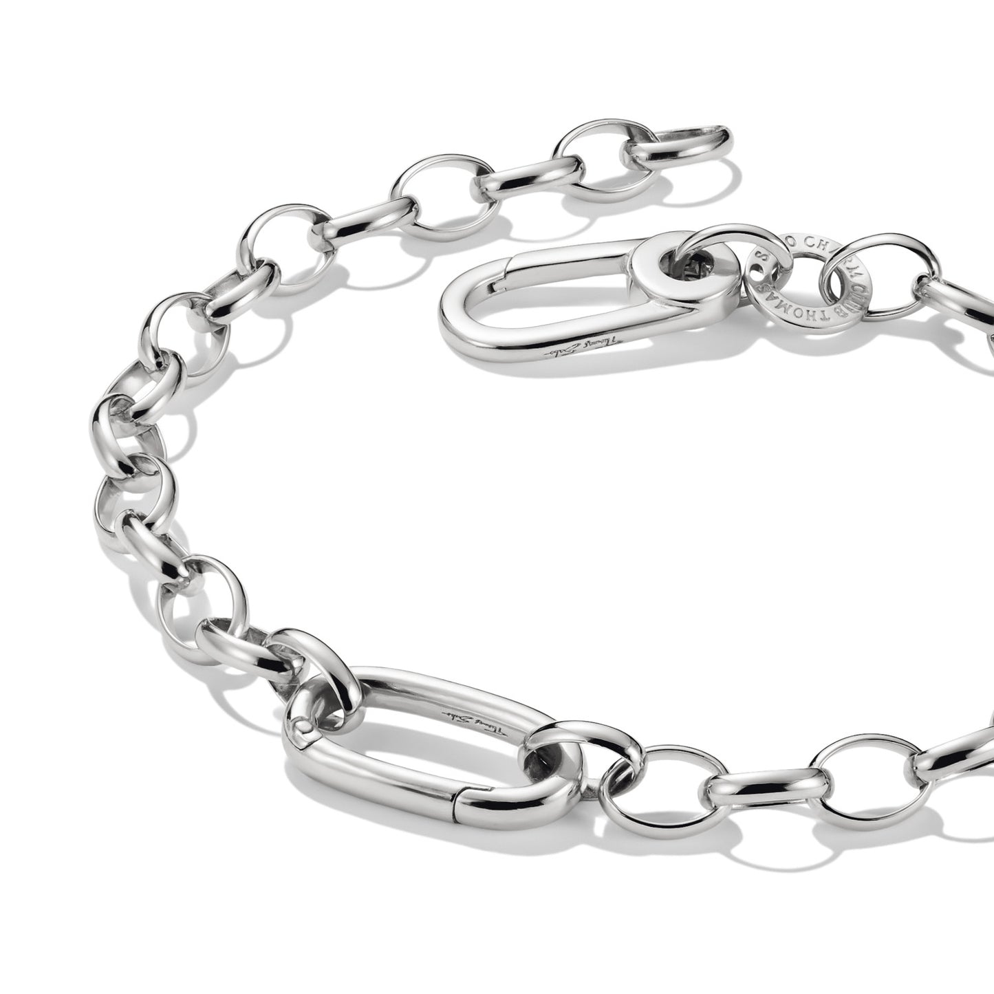 Charm Bracelet with Connect Link Silver - 19cm