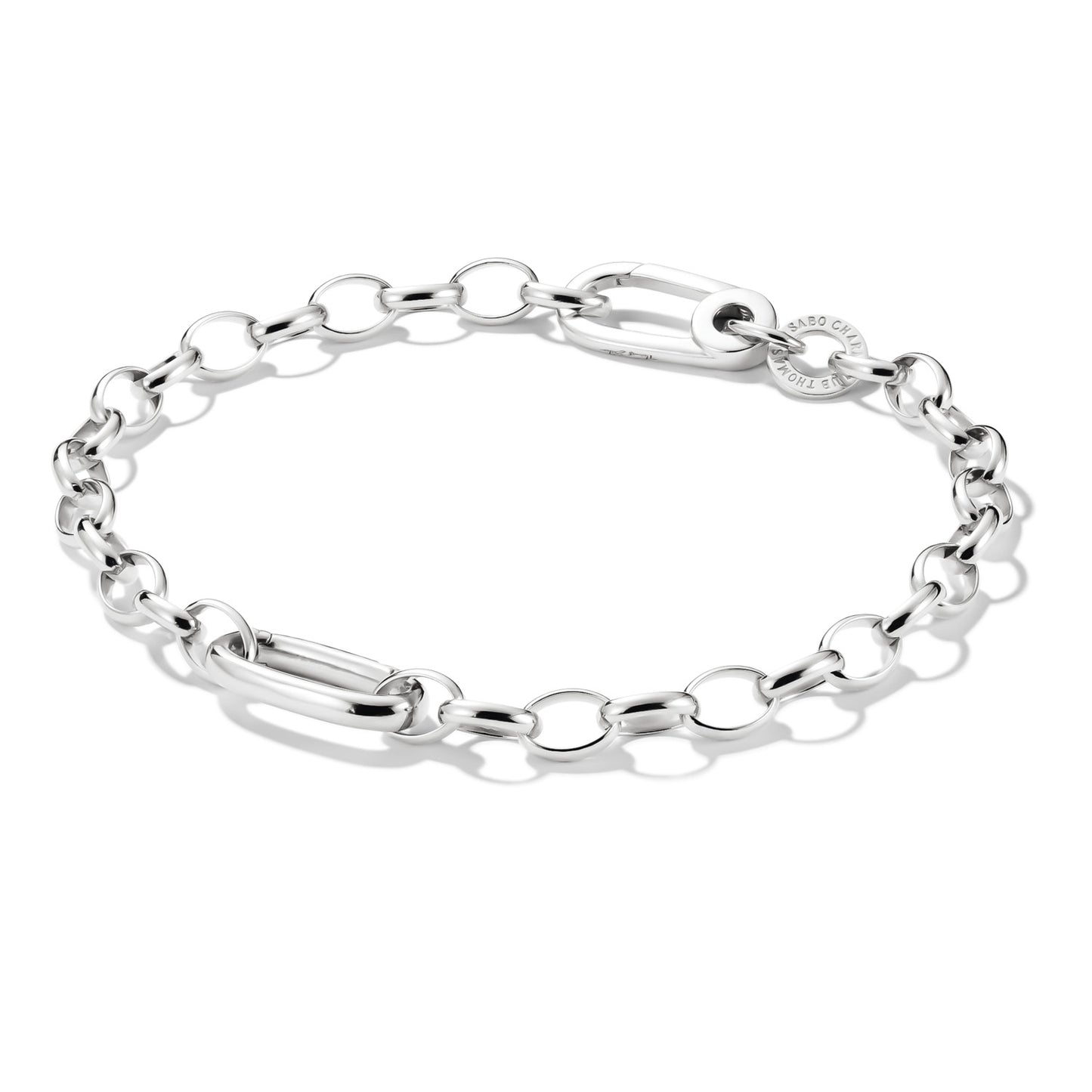 Charm Bracelet with Connect Link Silver - 19cm