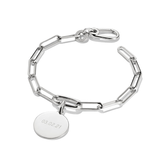 Connect Charm Bracelet Paperclip Silver