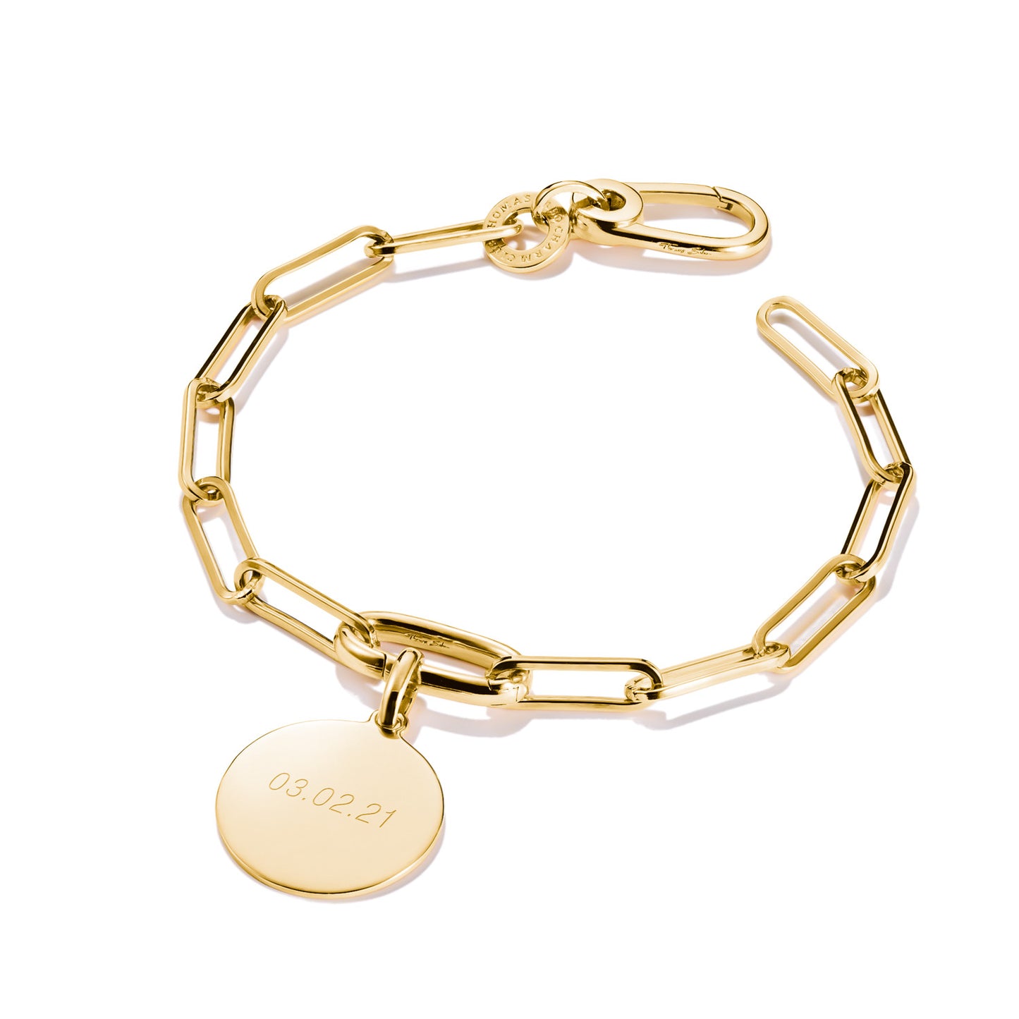Connect Charm Bracelet Paperclip Gold