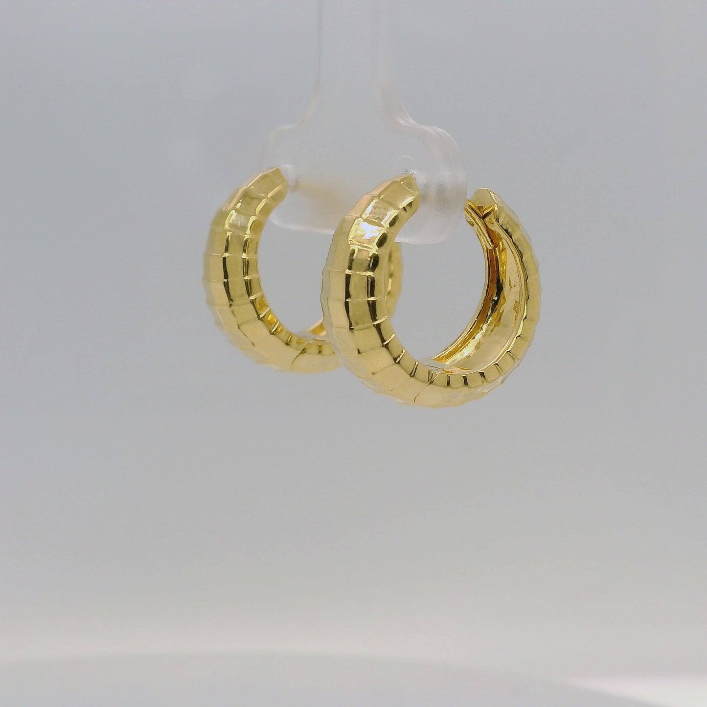 Vermeil Textured Hoops