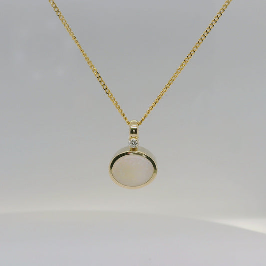 Opal & Diamond Pendant