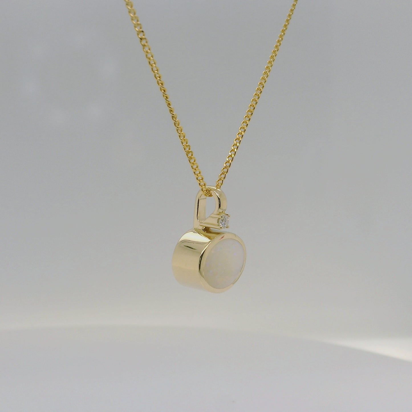 Opal & Diamond Pendant