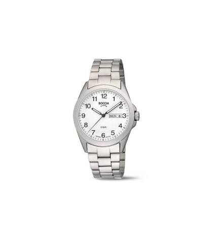 Boccia Titanium Watch – White Dial with Titanium Bracelet