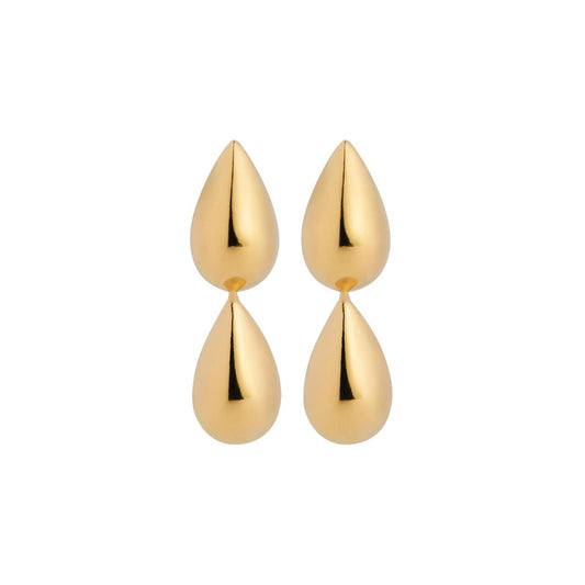 Yellow Liora Double Drop Stud Earring