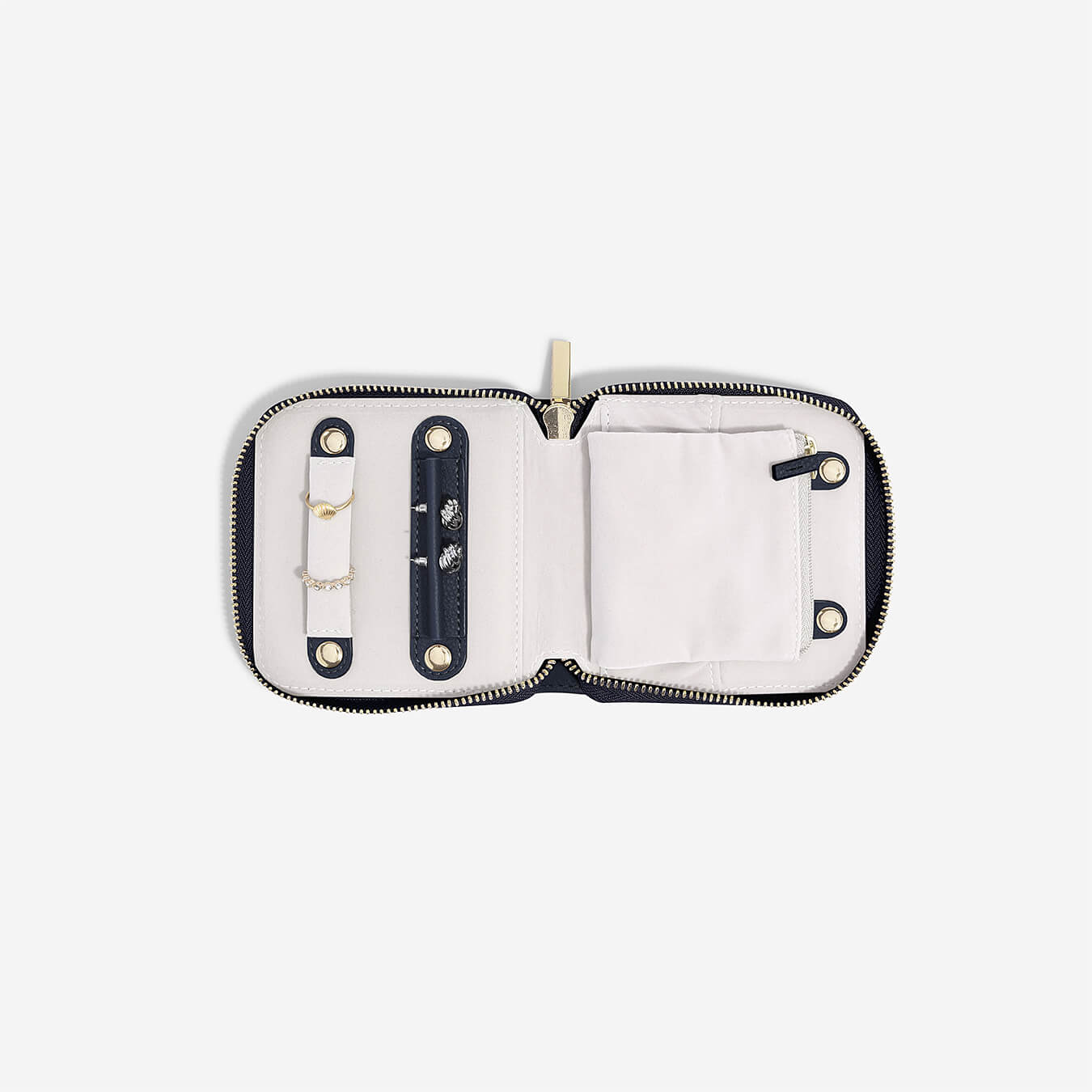 Stackers Navy Compact Travel Jewellery Wallet