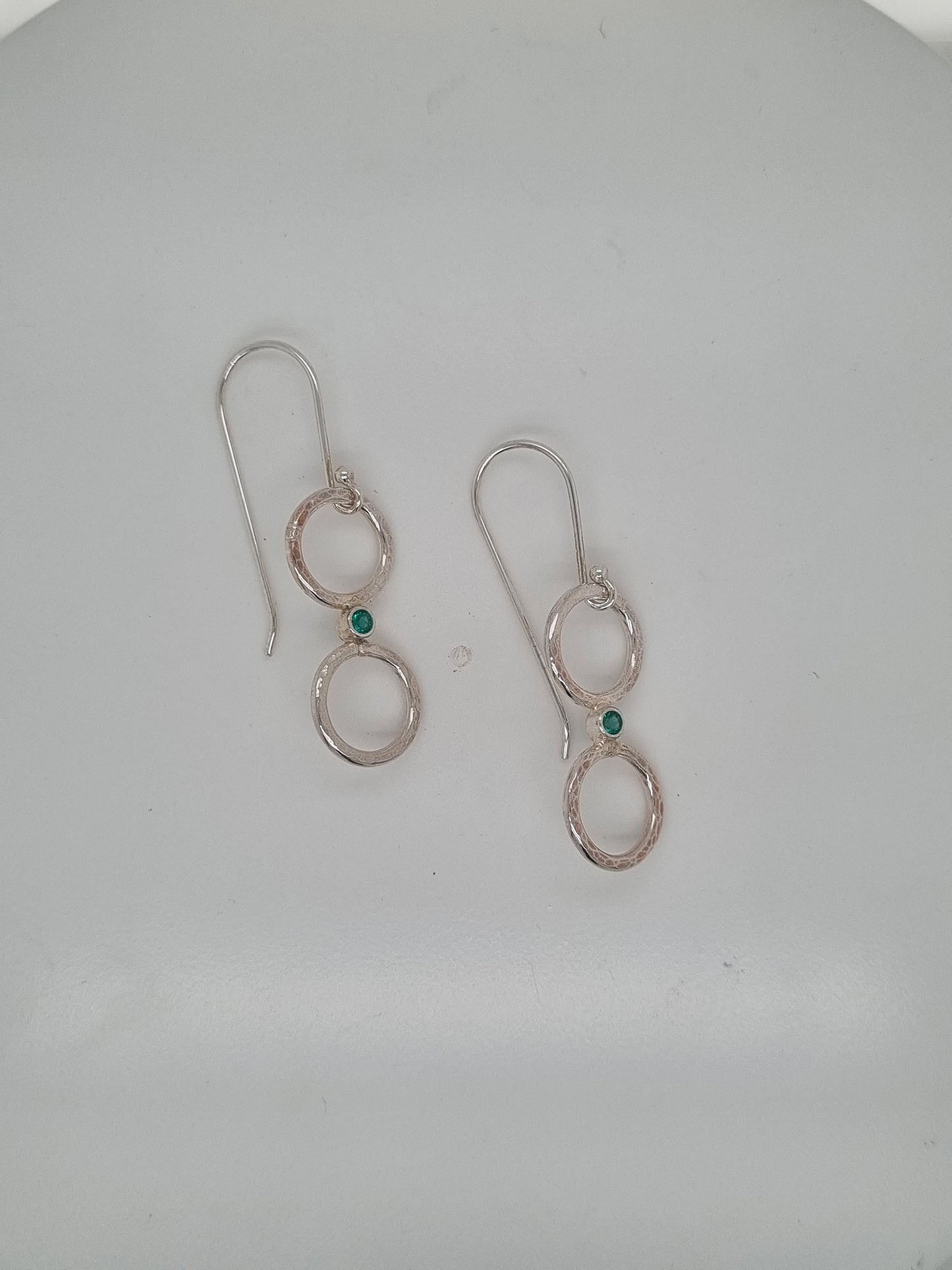 STG drop earring with Byron Emerald from GMW Jewellery in Blenheim NZ