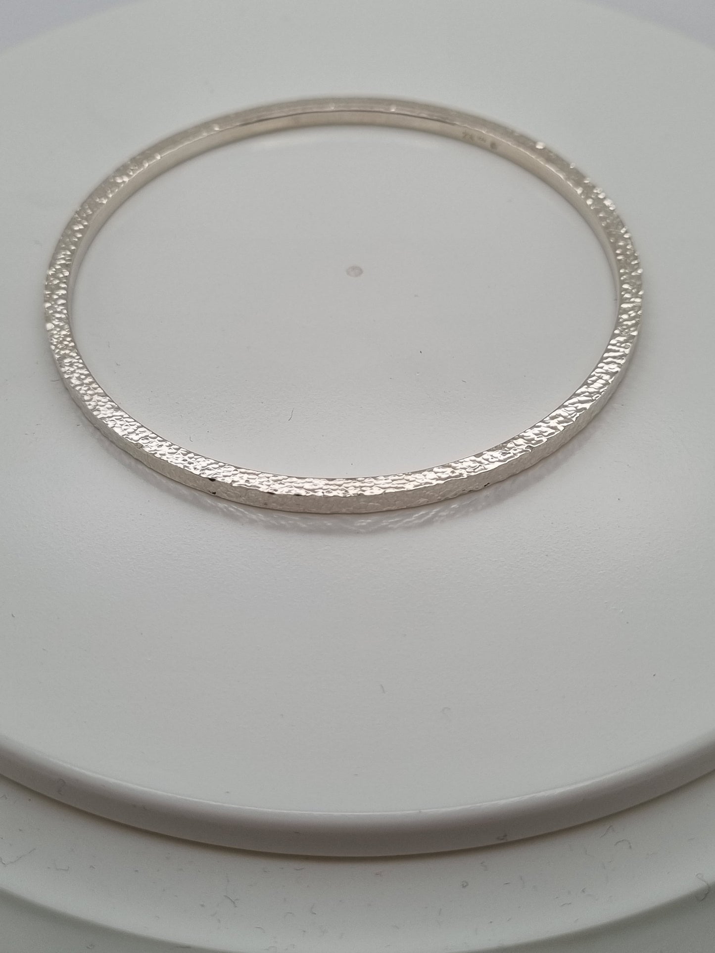 Sterling Silver textured Bangle