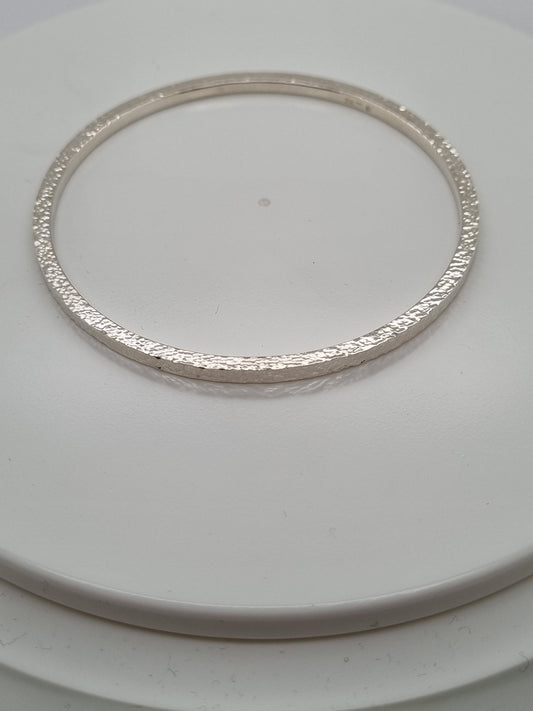 Sterling Silver textured Bangle