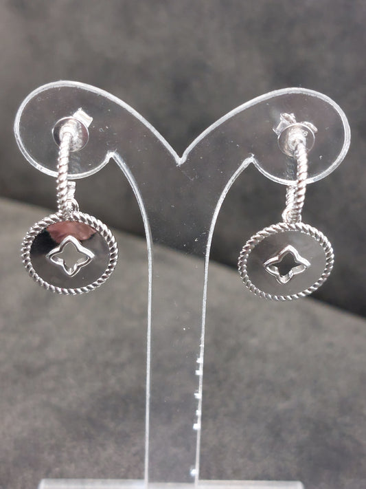 Circle Cut Out Drop Earrings