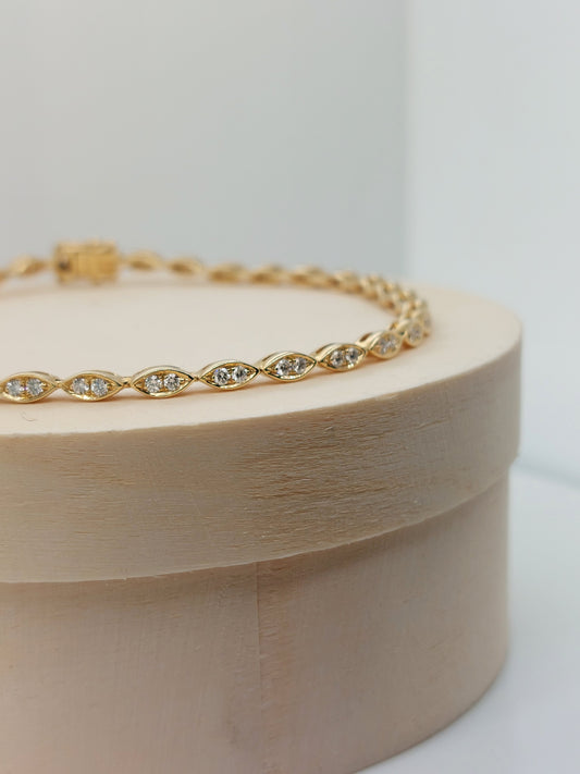 9ct Yellow Tennis Bracelet