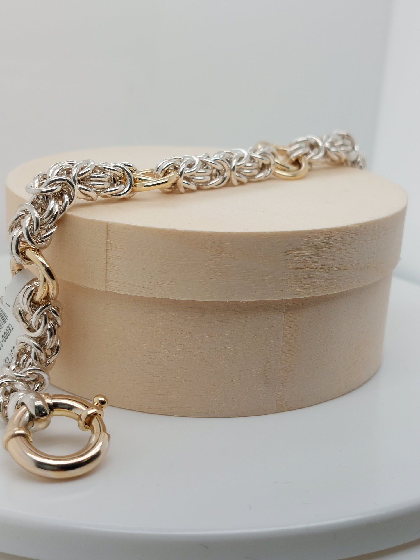 Sterling Silver & 9ct Yellow Bracelet