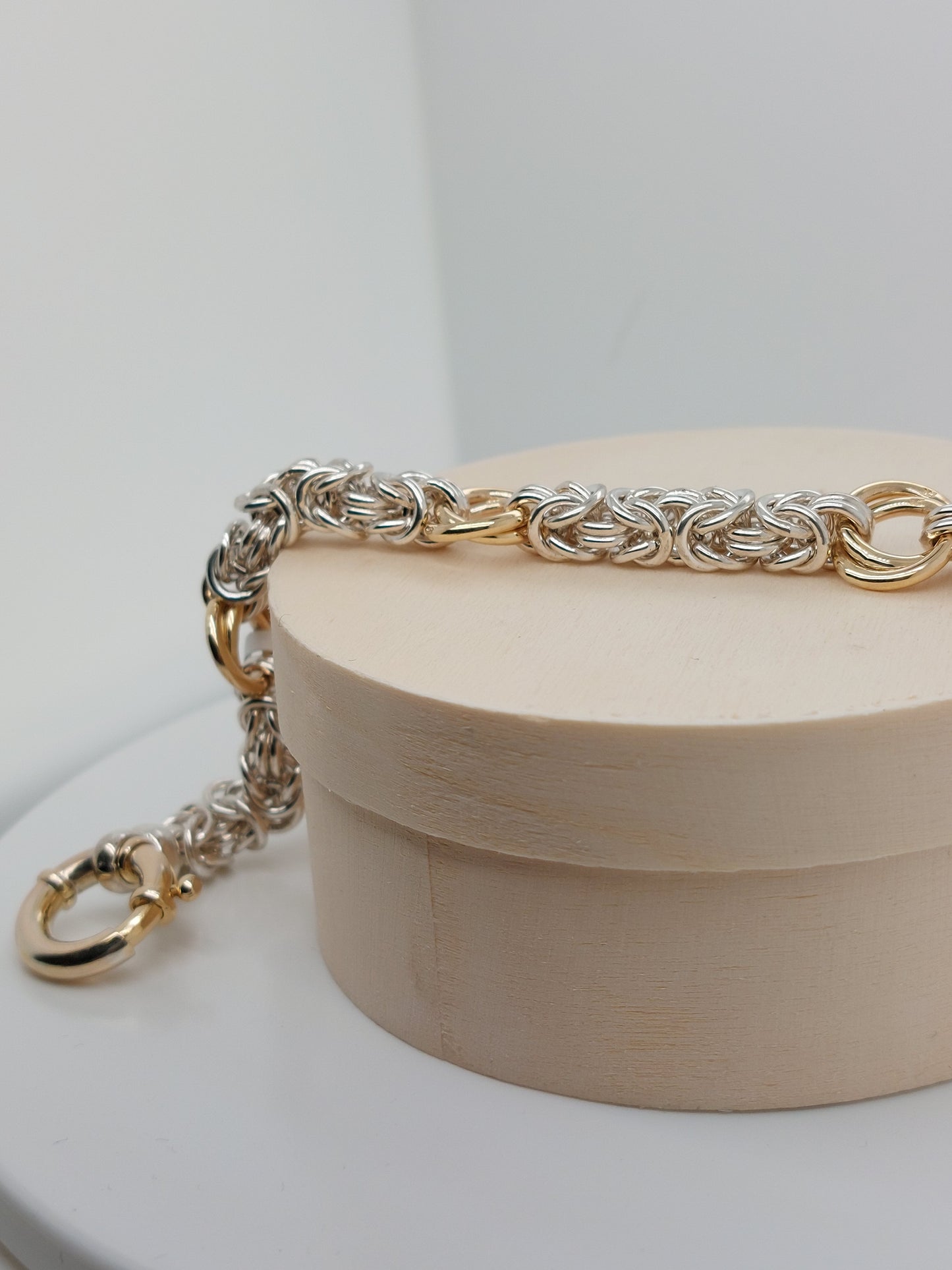 Sterling Silver & 9ct Yellow Bracelet