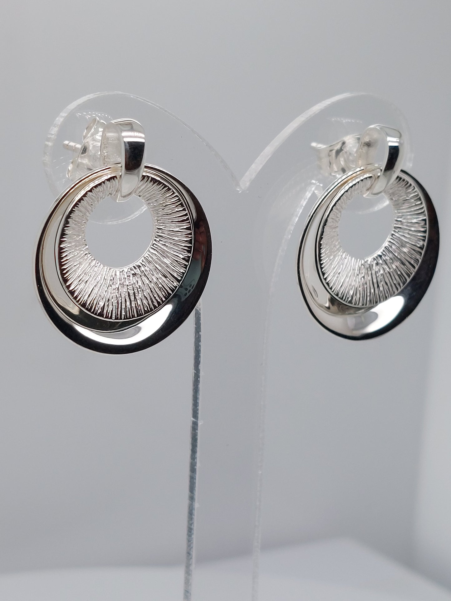 Double Circle Drop Earring