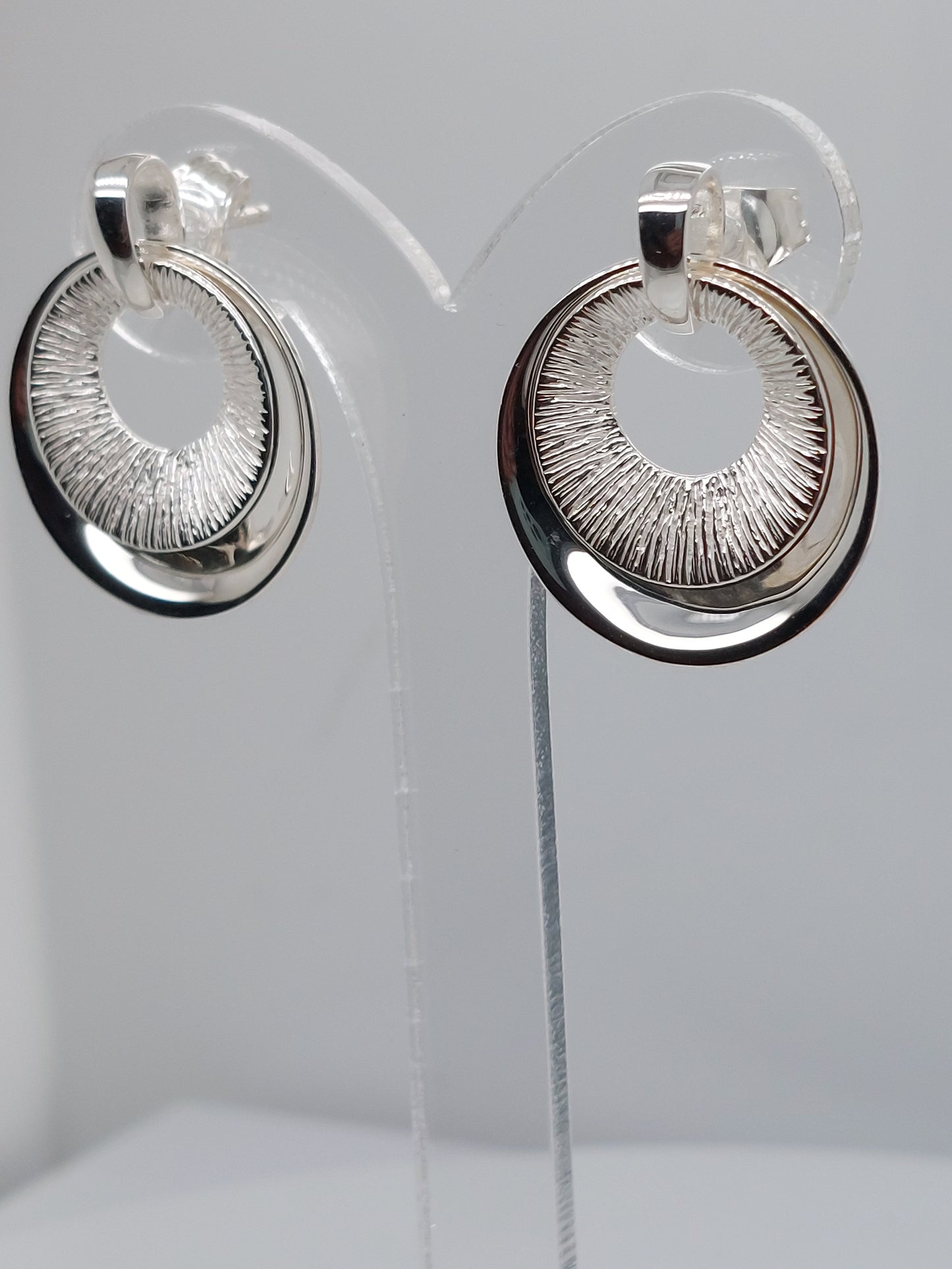 Double Circle Drop Earring