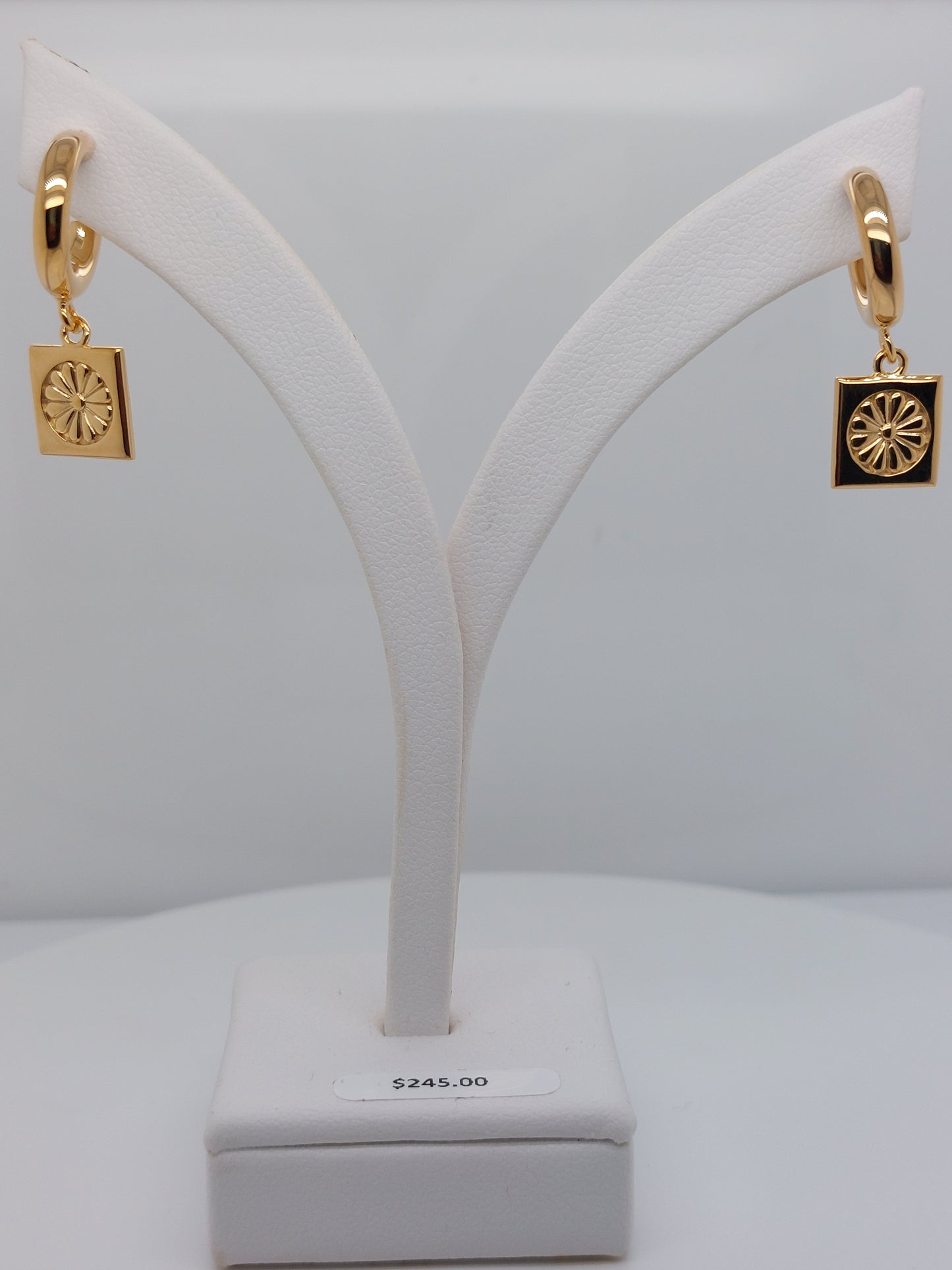 Bloom Square Medallion Earring