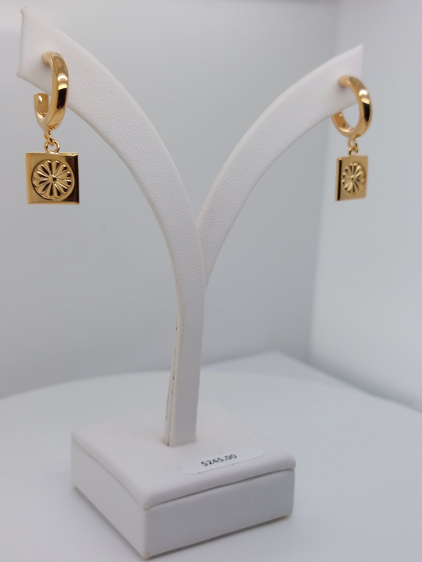 Bloom Square Medallion Earring