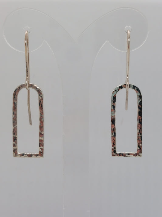 Textured D-Link Drop Earrings