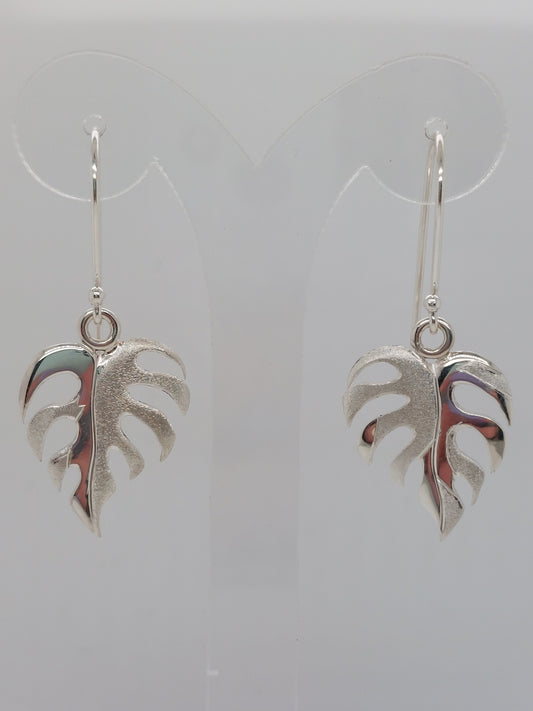 Matte Leaf Drop Earrings