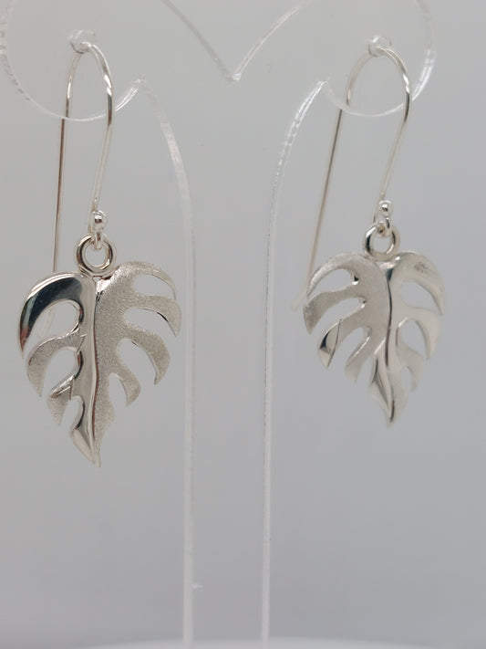 Matte Leaf Drop Earrings