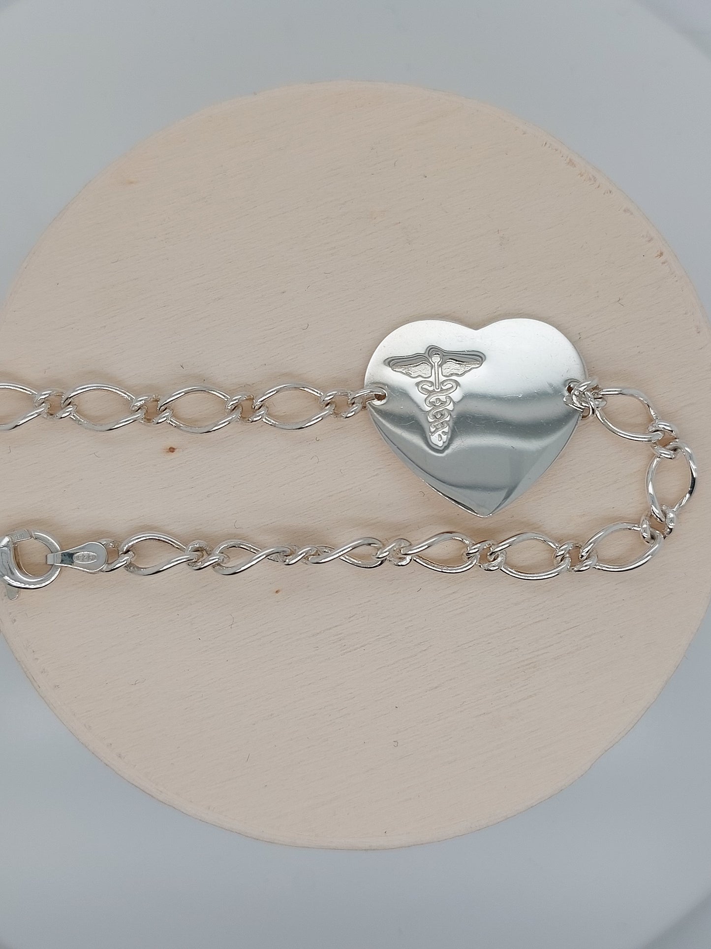 Heart Medic Alert Bracelet