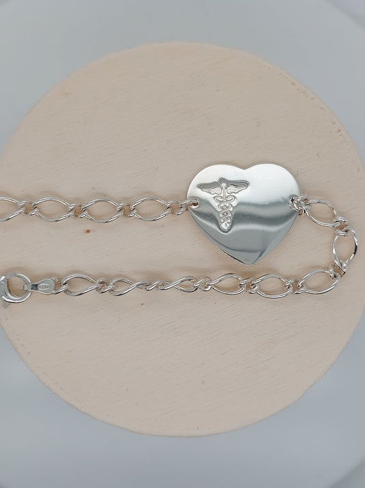 Heart Medic Alert Bracelet